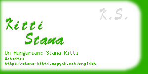 kitti stana business card